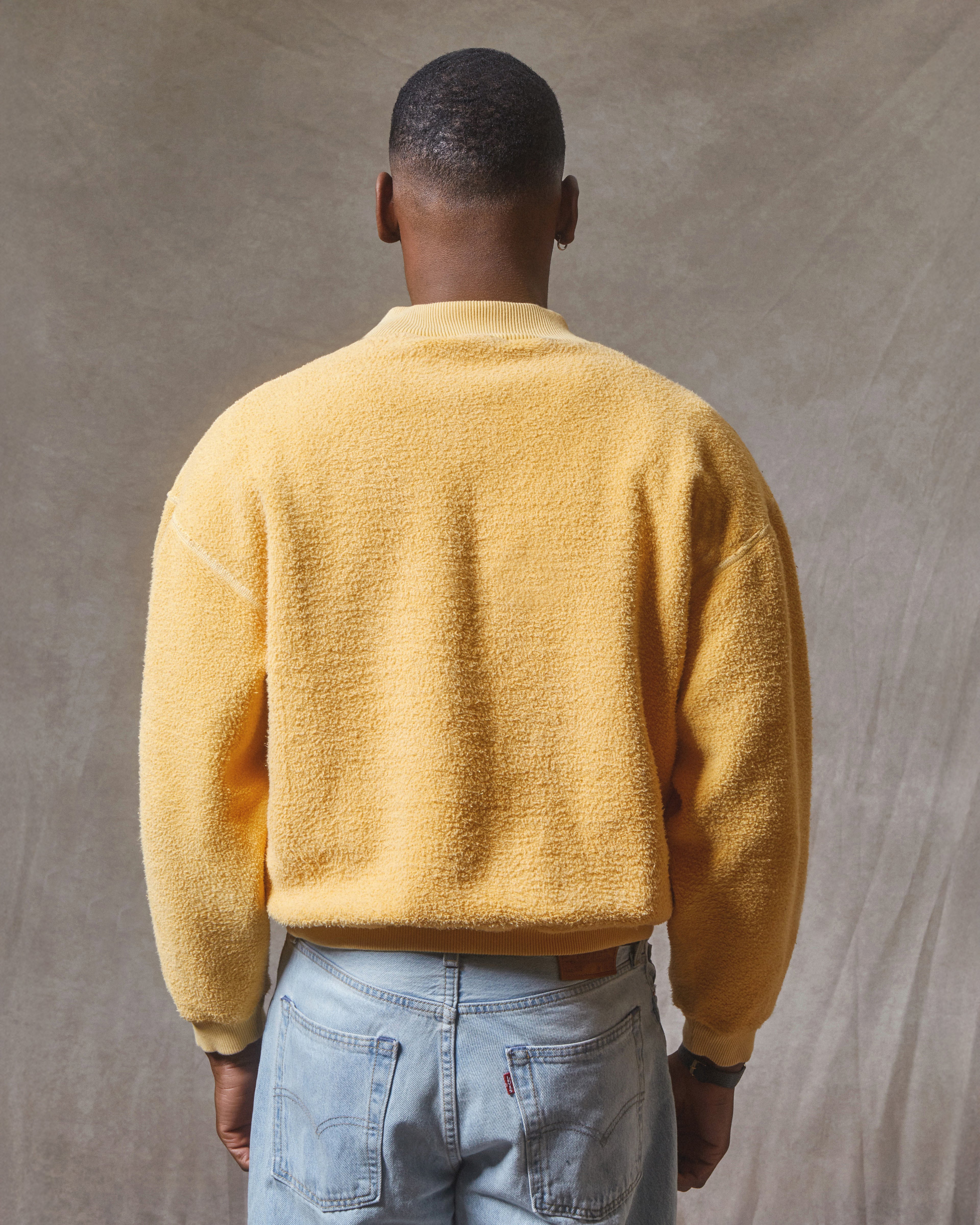 Reverse Spellout 1/4 Zip - Mimosa