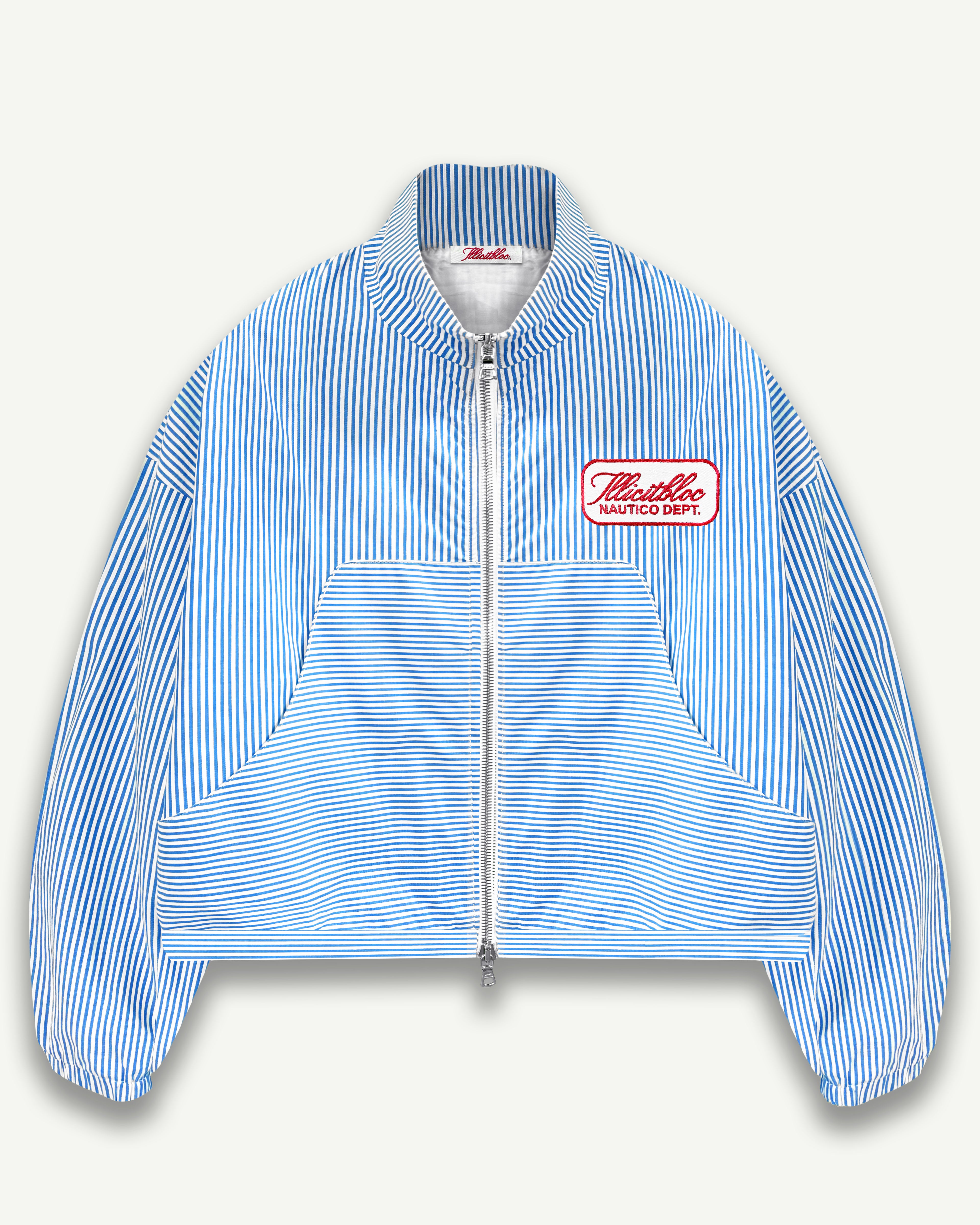 Poplin Dept. Track Jacket - Blue/white