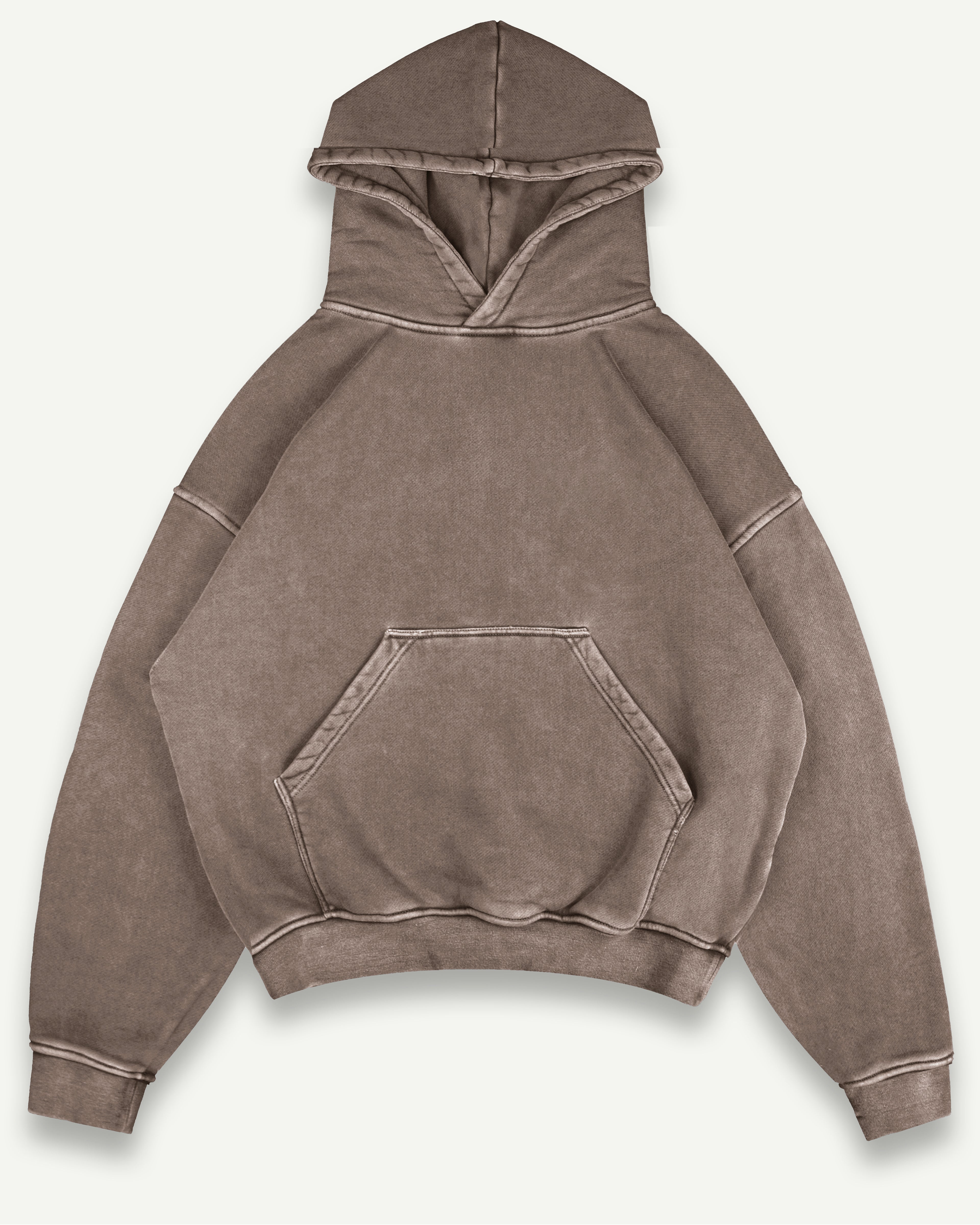Blank Hoodie - Washed Brown