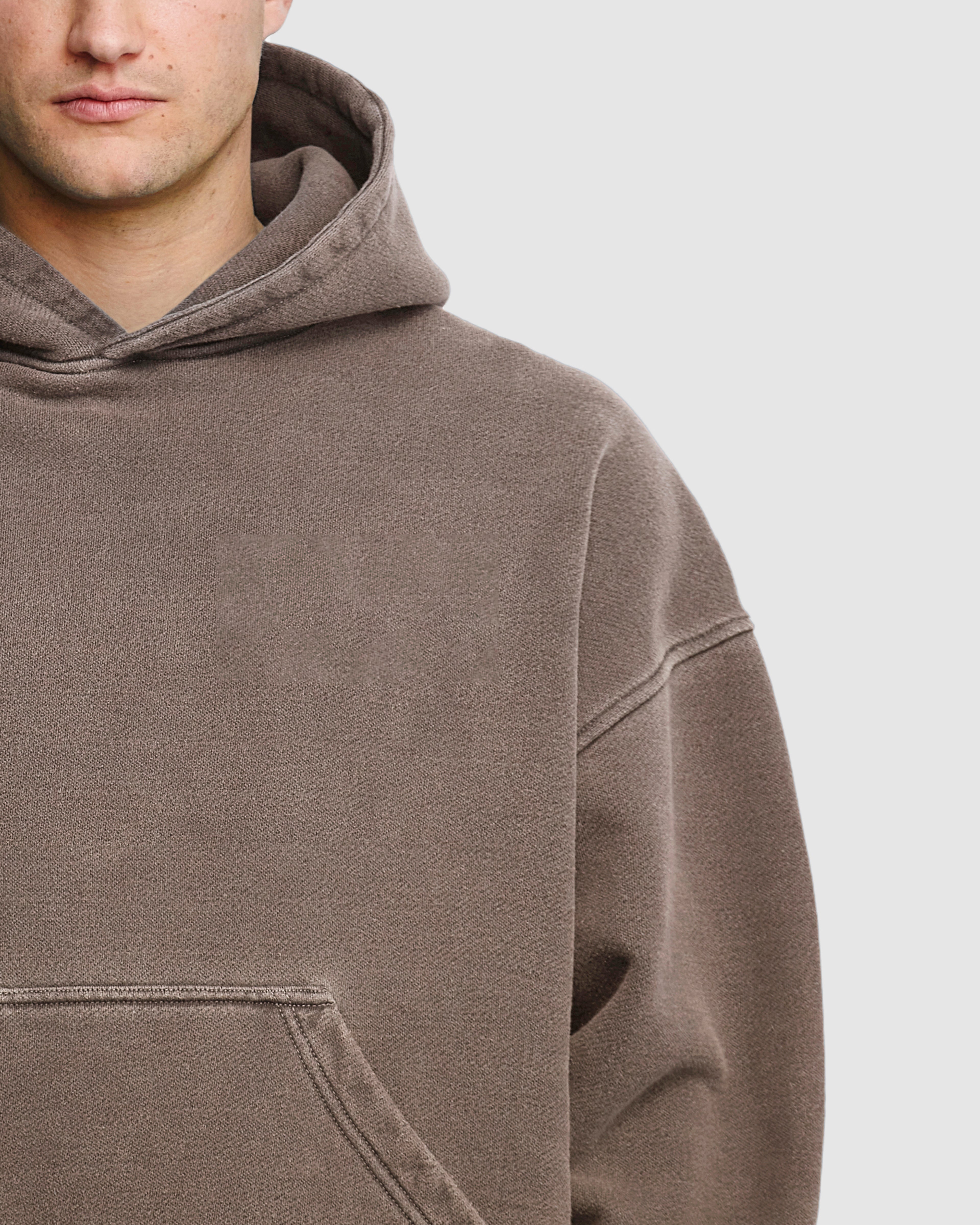 Blank Hoodie - Washed Brown