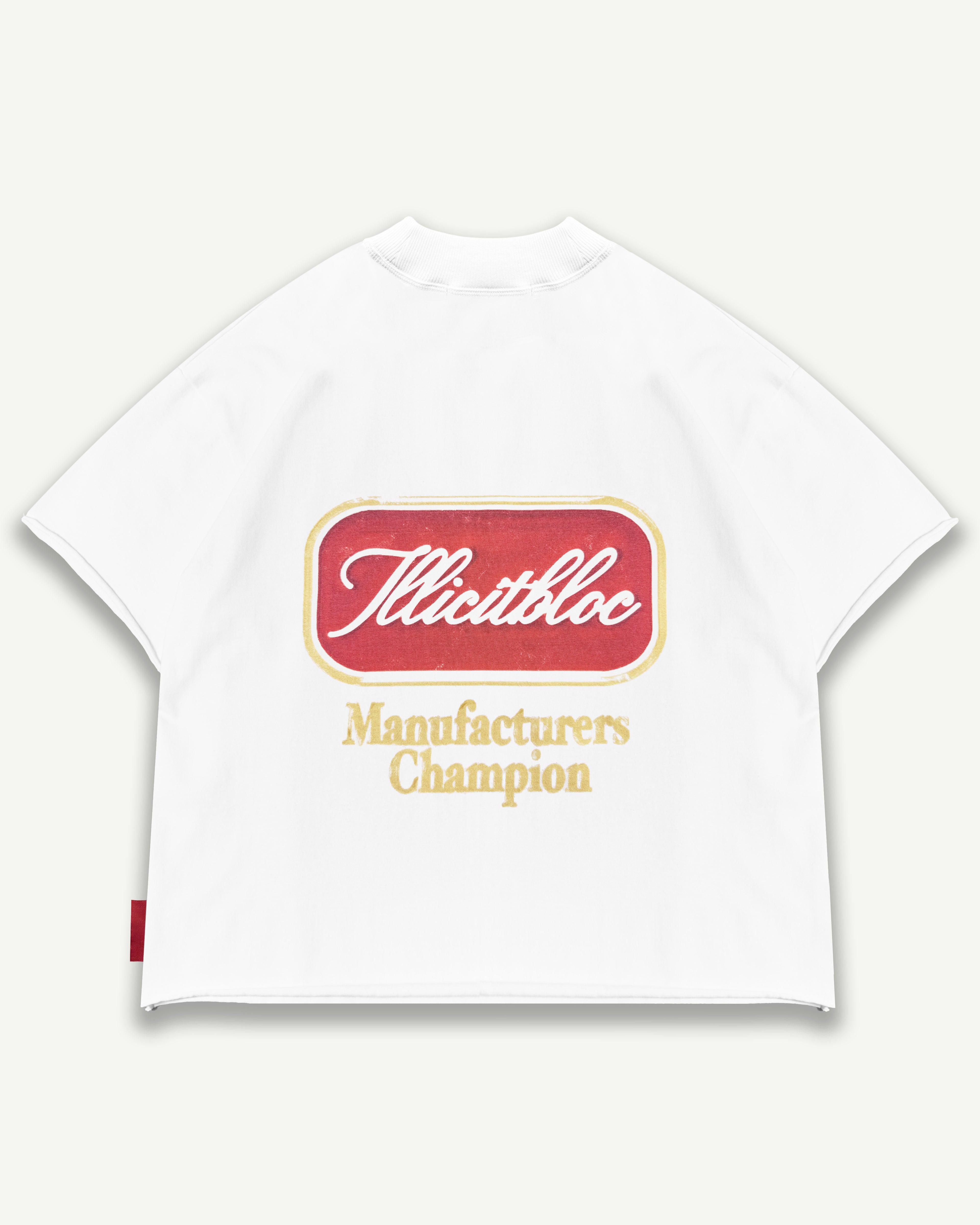 Champion Stamp Raw Hem T-shirt - White