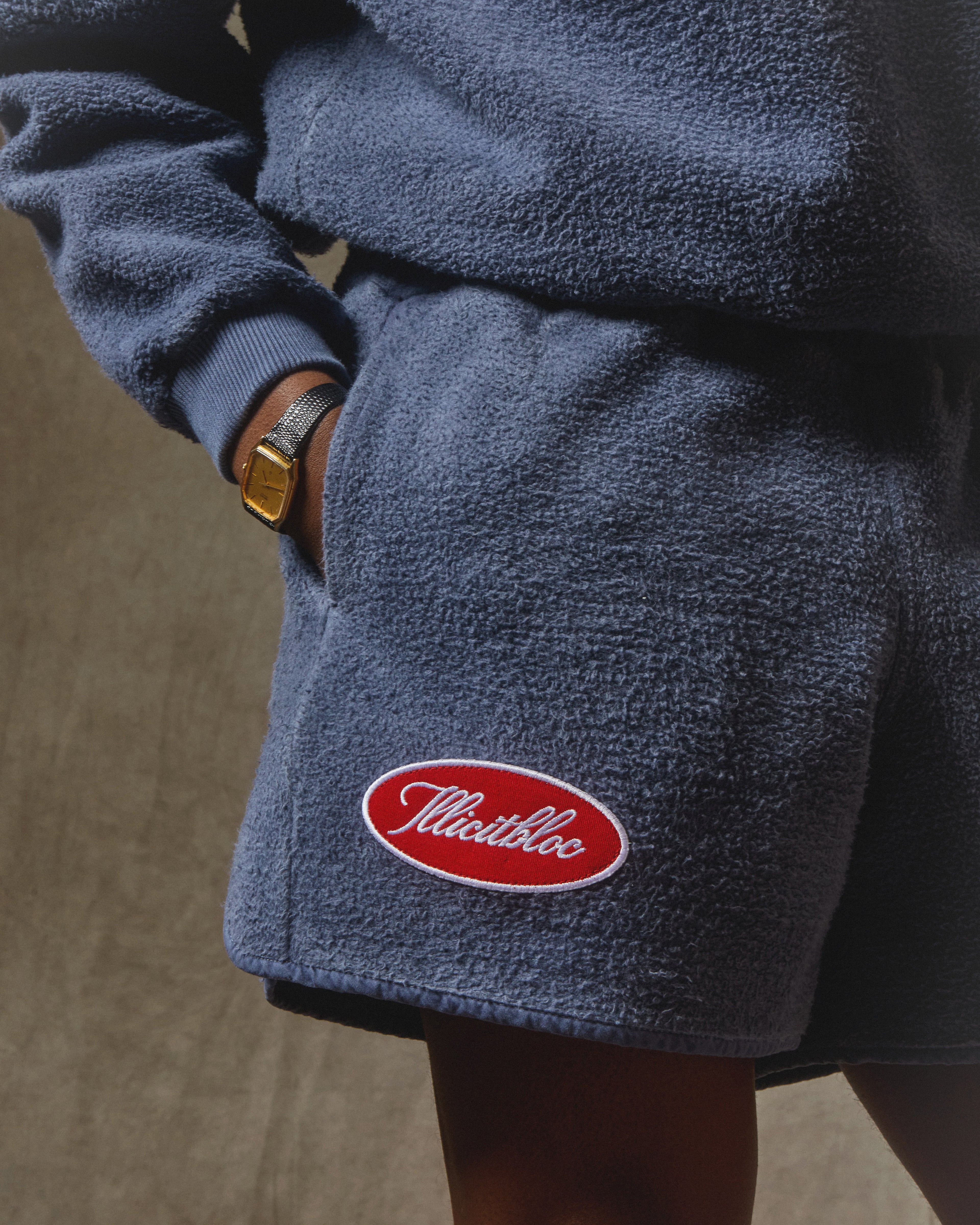 Reverse Spellout Sports Shorts - Washed Navy