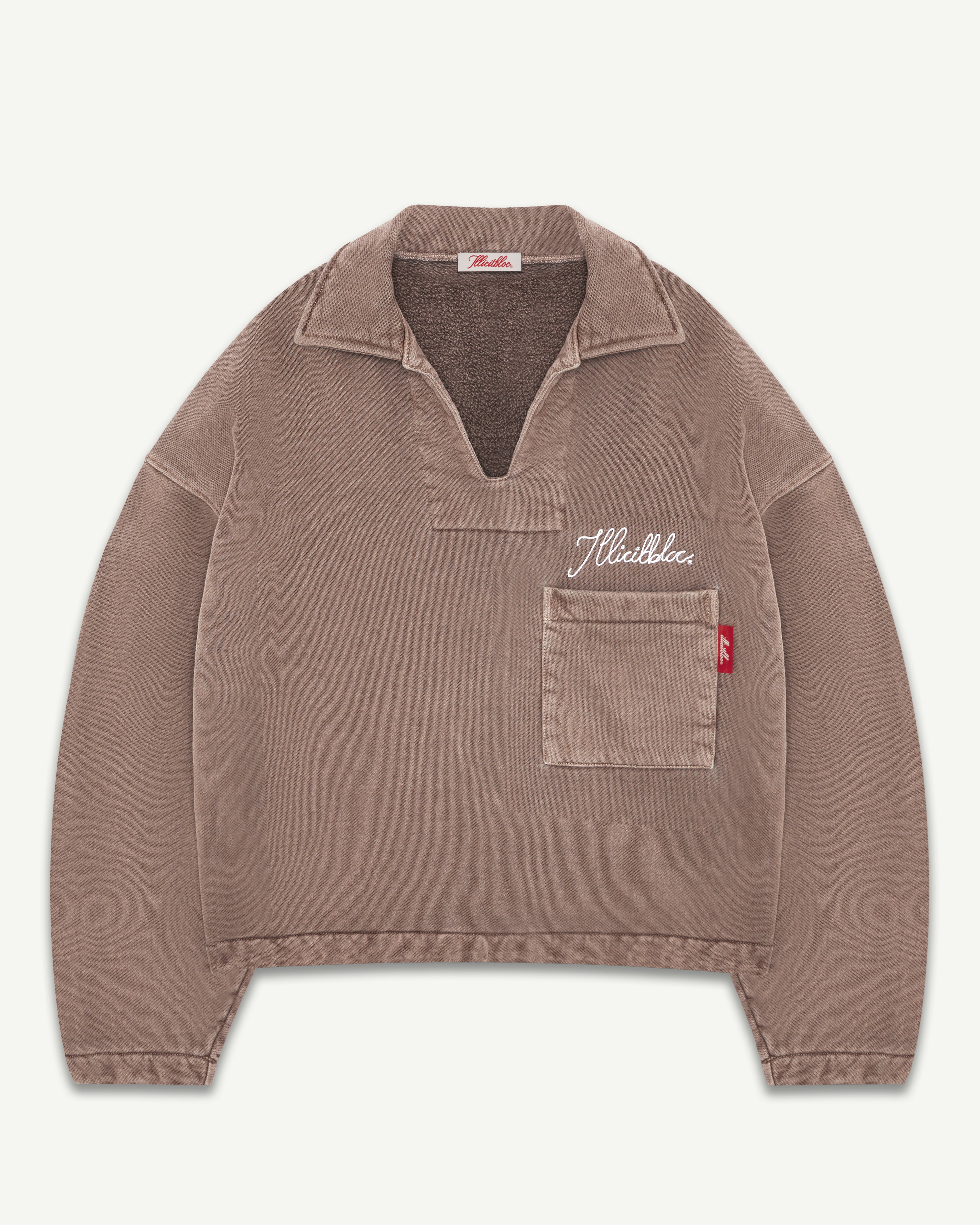 Drill Pullover - Washed Brown