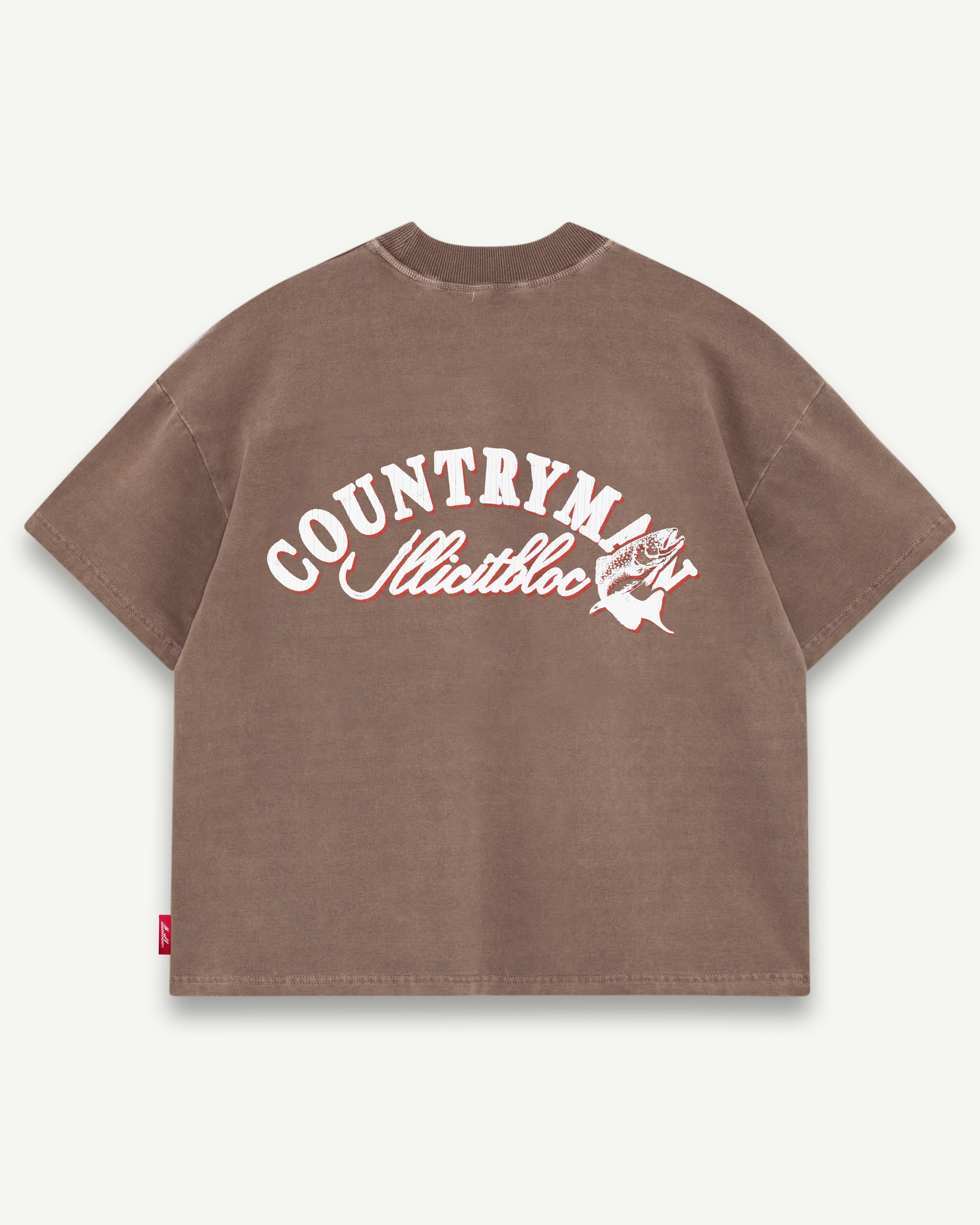 Hooked T-shirt - Washed Brown