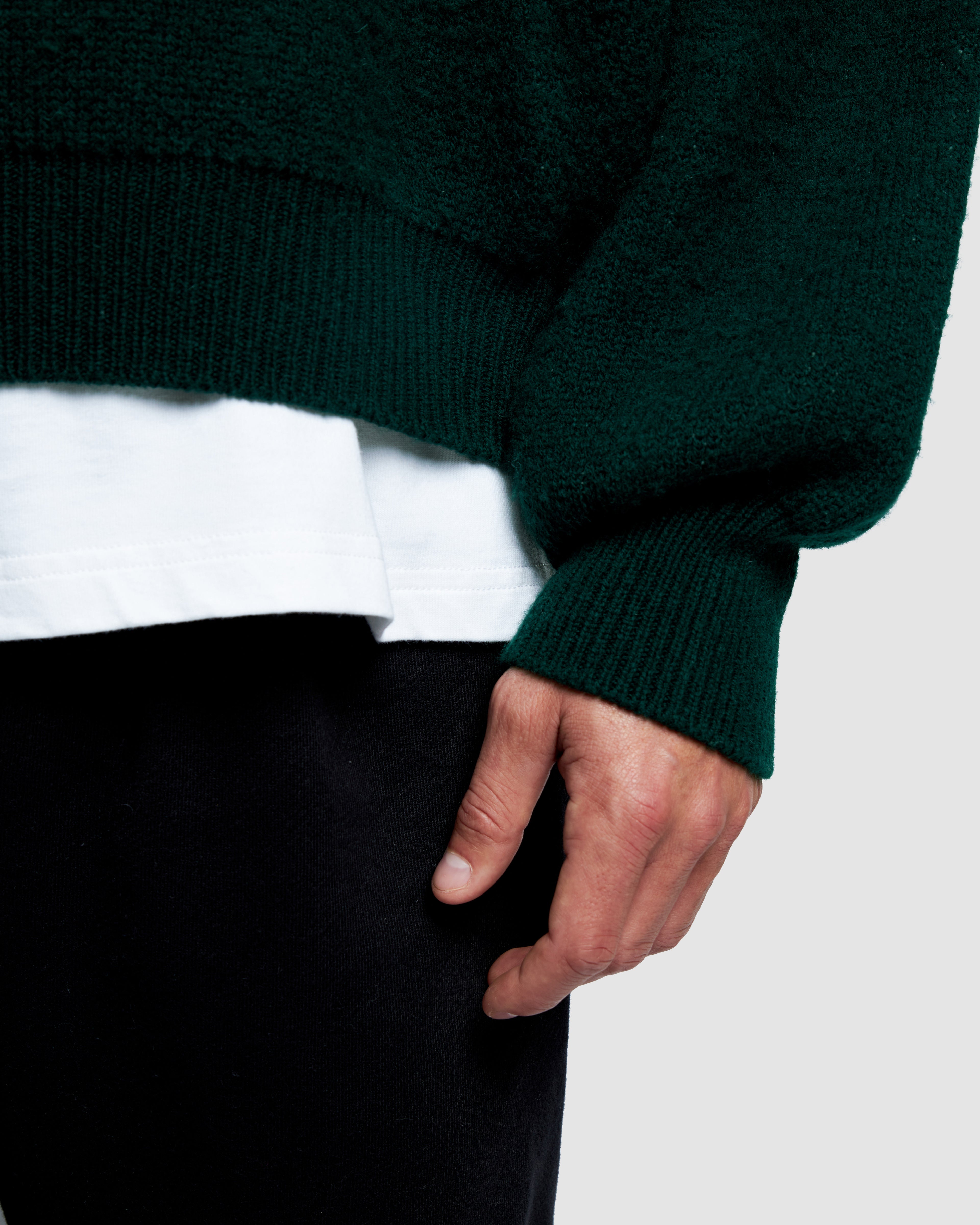 Chainstitch Knit Bomber - Tartan Green