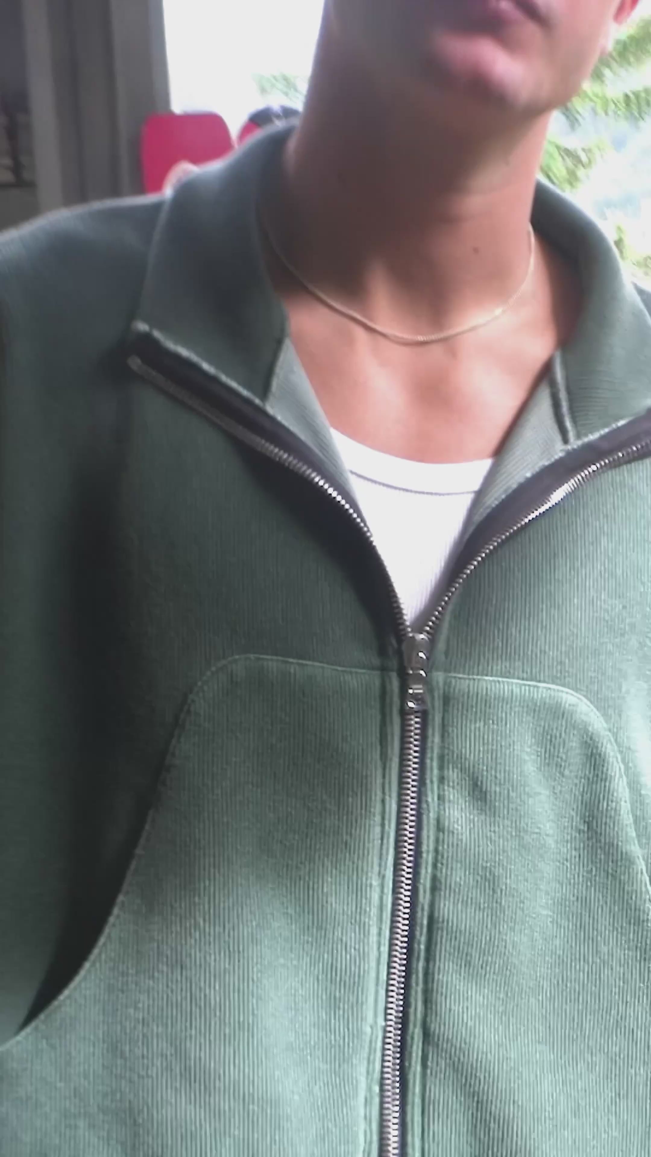 Ottoman Track Jacket - Washed Green