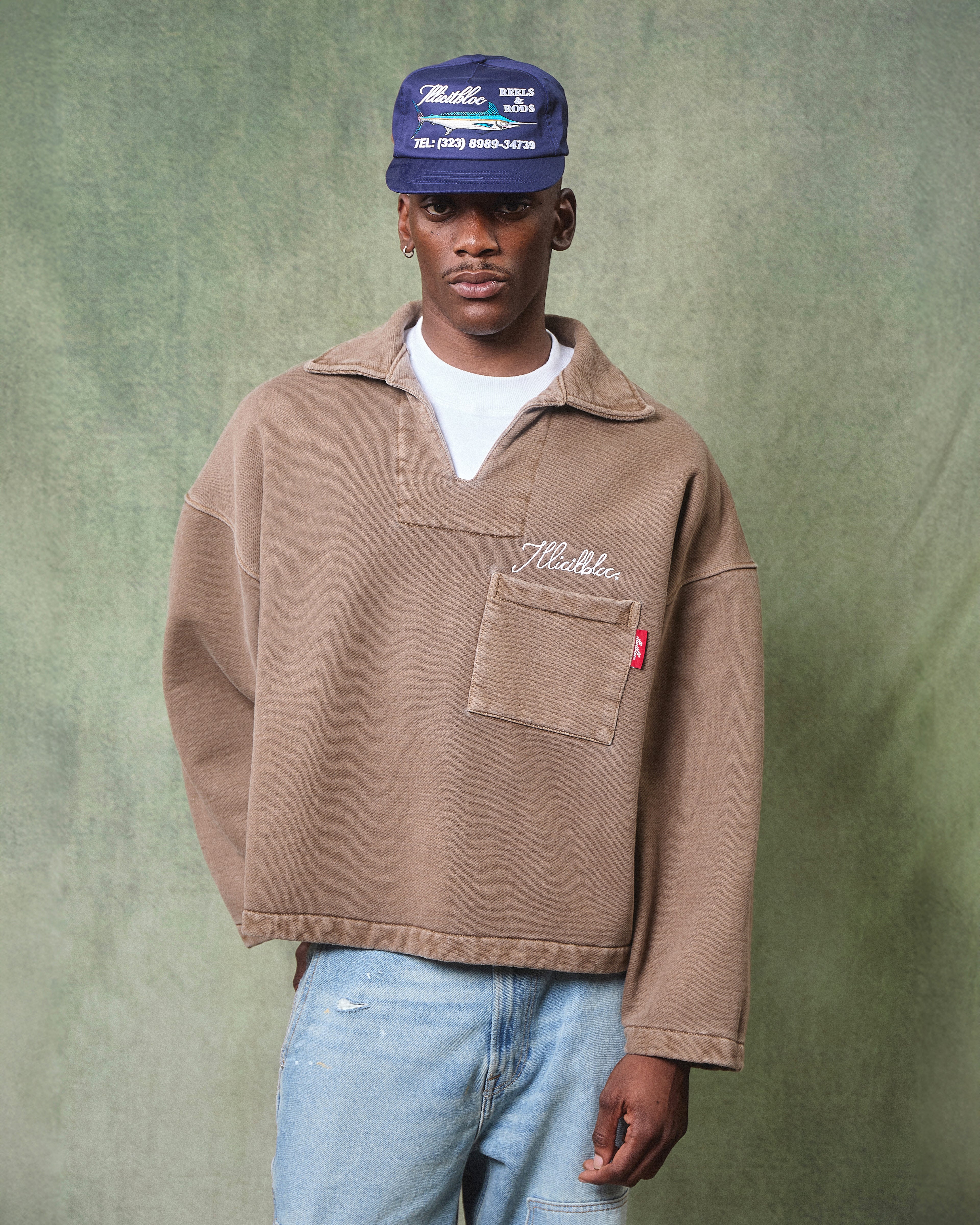 Drill Pullover - Washed Brown