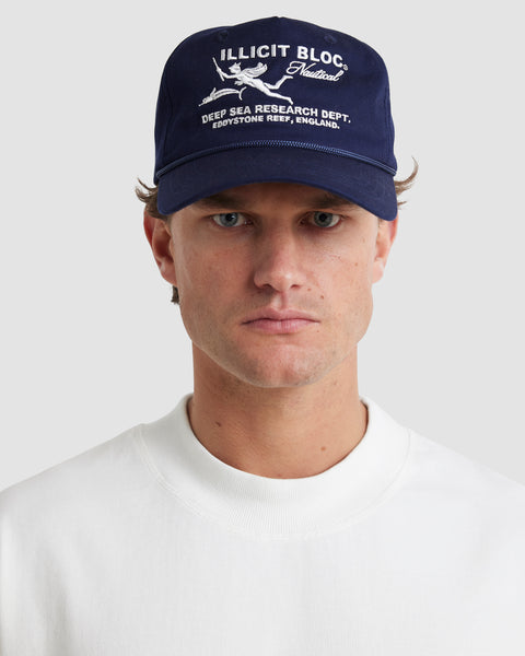 NAUTICAL RESEARCH CAP - NAVY/WHITE