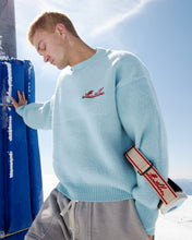Load image into Gallery viewer, CHAINSTITCH KNIT JUMPER - GLACIER BLUE
