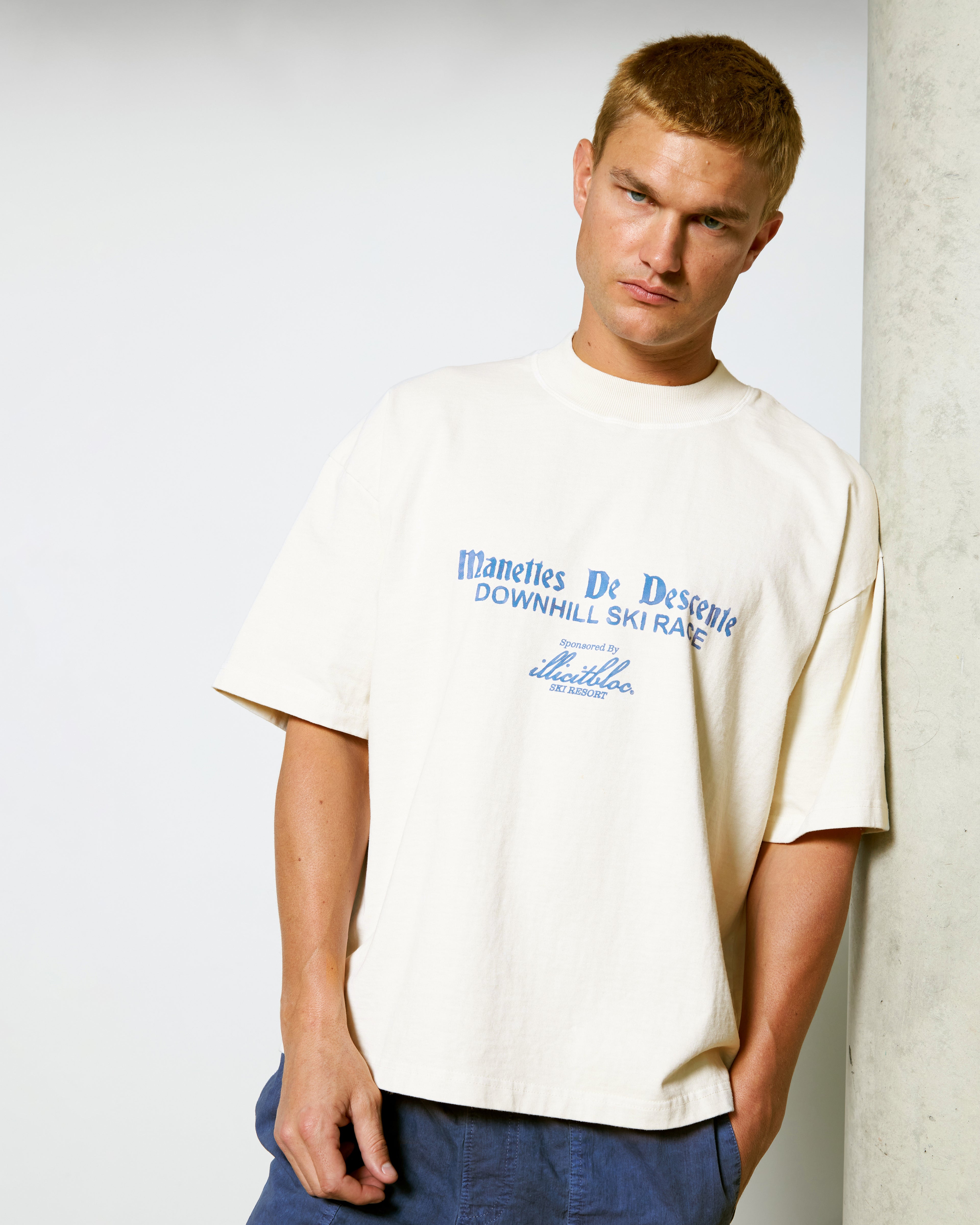 Descente T-shirt - Oyster
