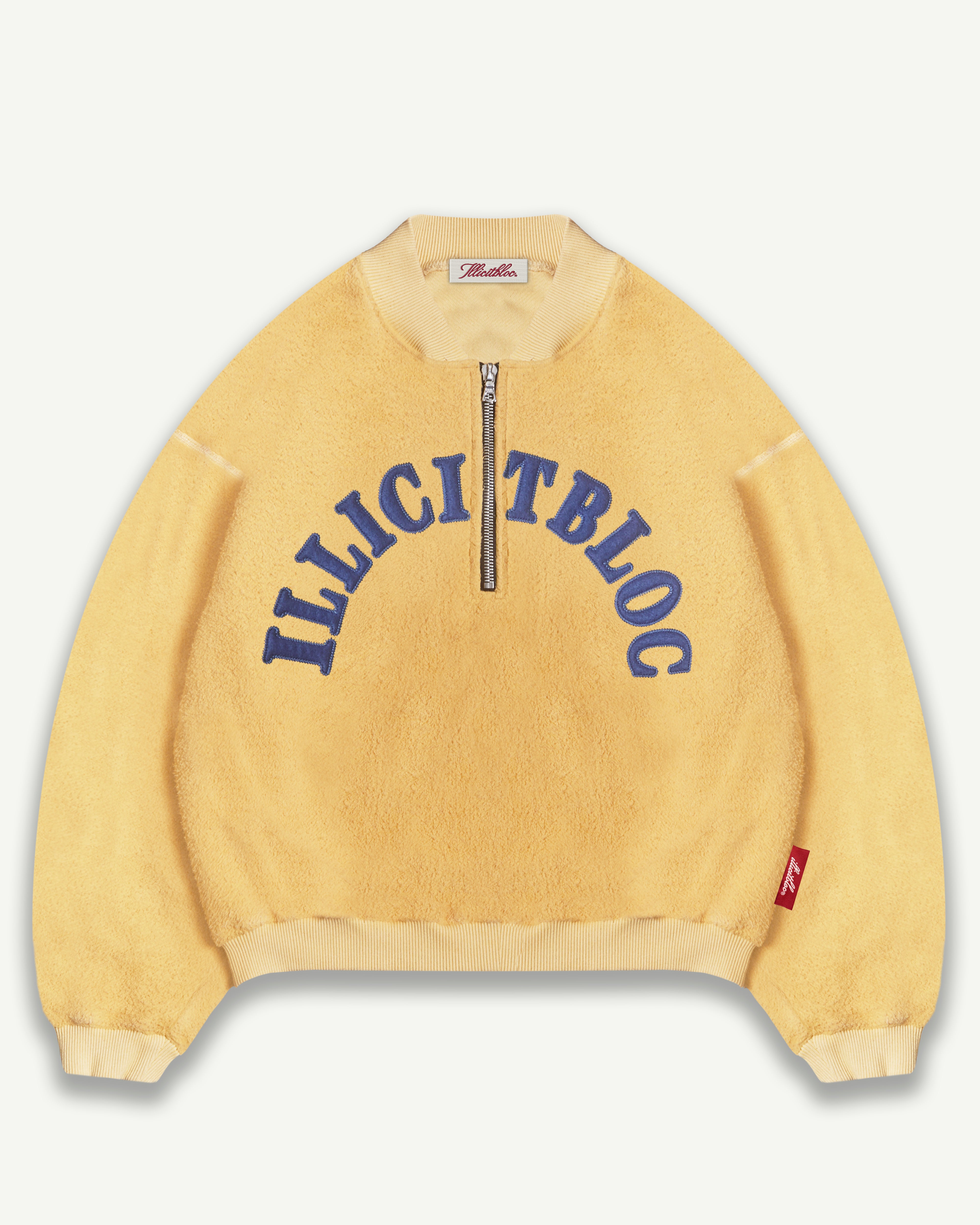 SPELLOUT TEDDYKNIT™ 1/4 ZIP - MIMOSA – Illicitbloc