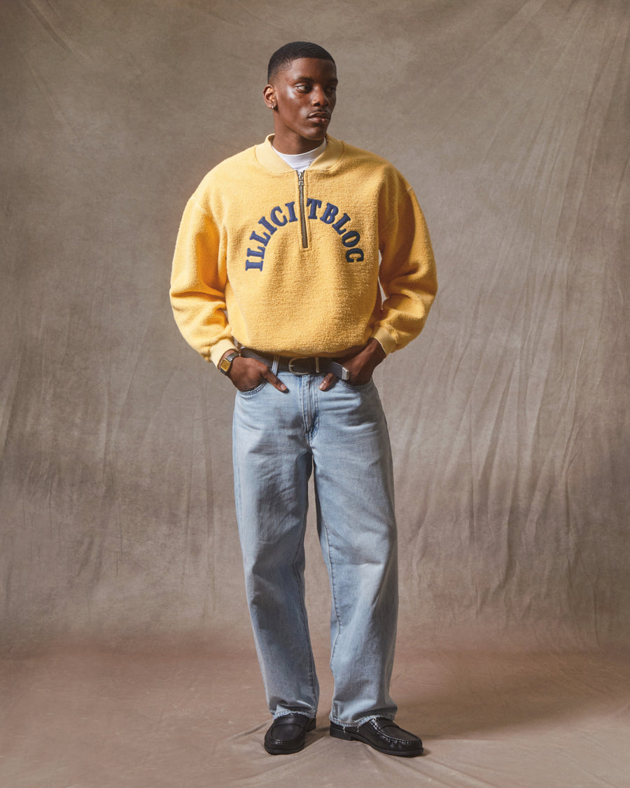 REVERSE SPELLOUT 1/4 ZIP - MIMOSA