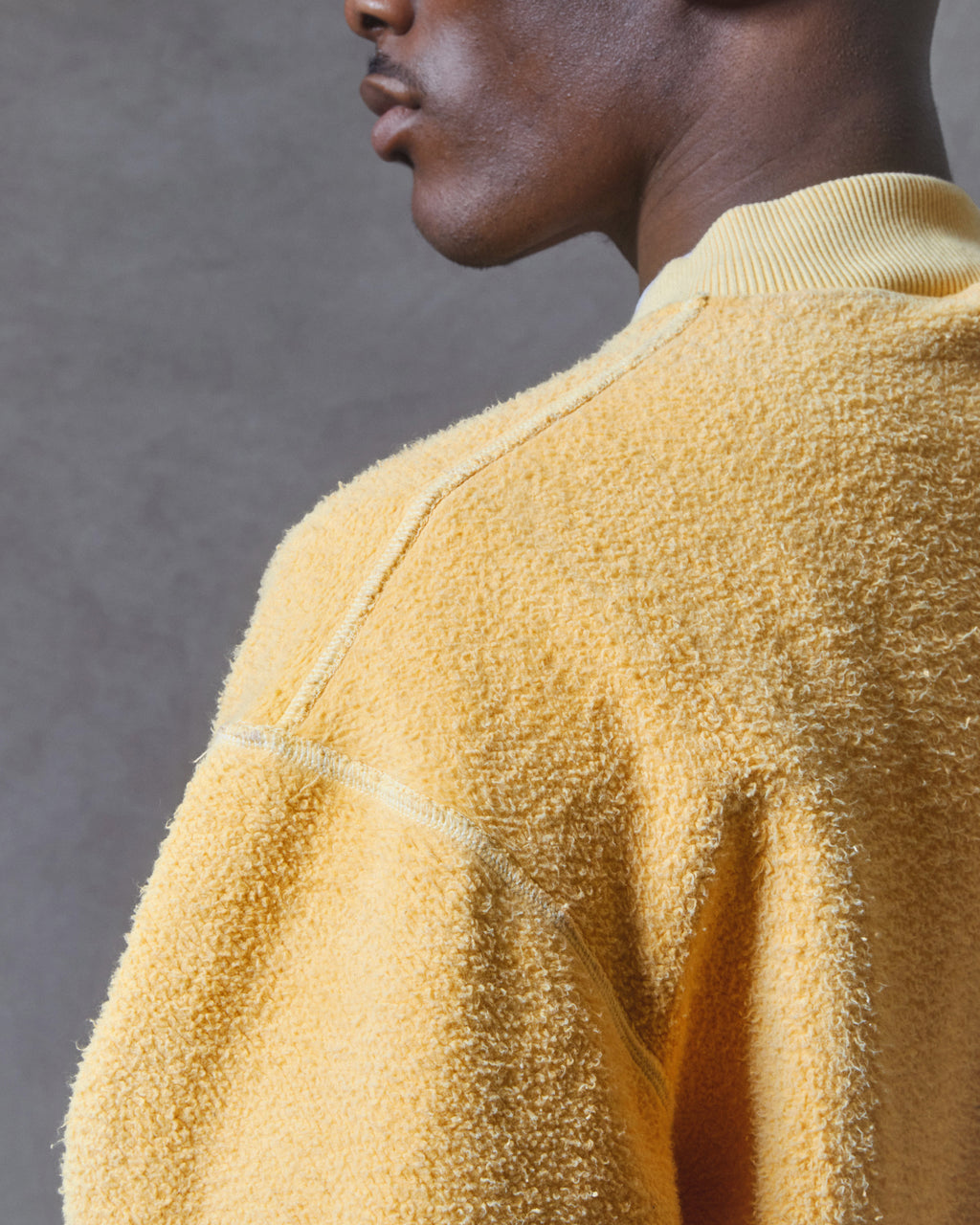 Reverse Spellout 1/4 Zip - Mimosa