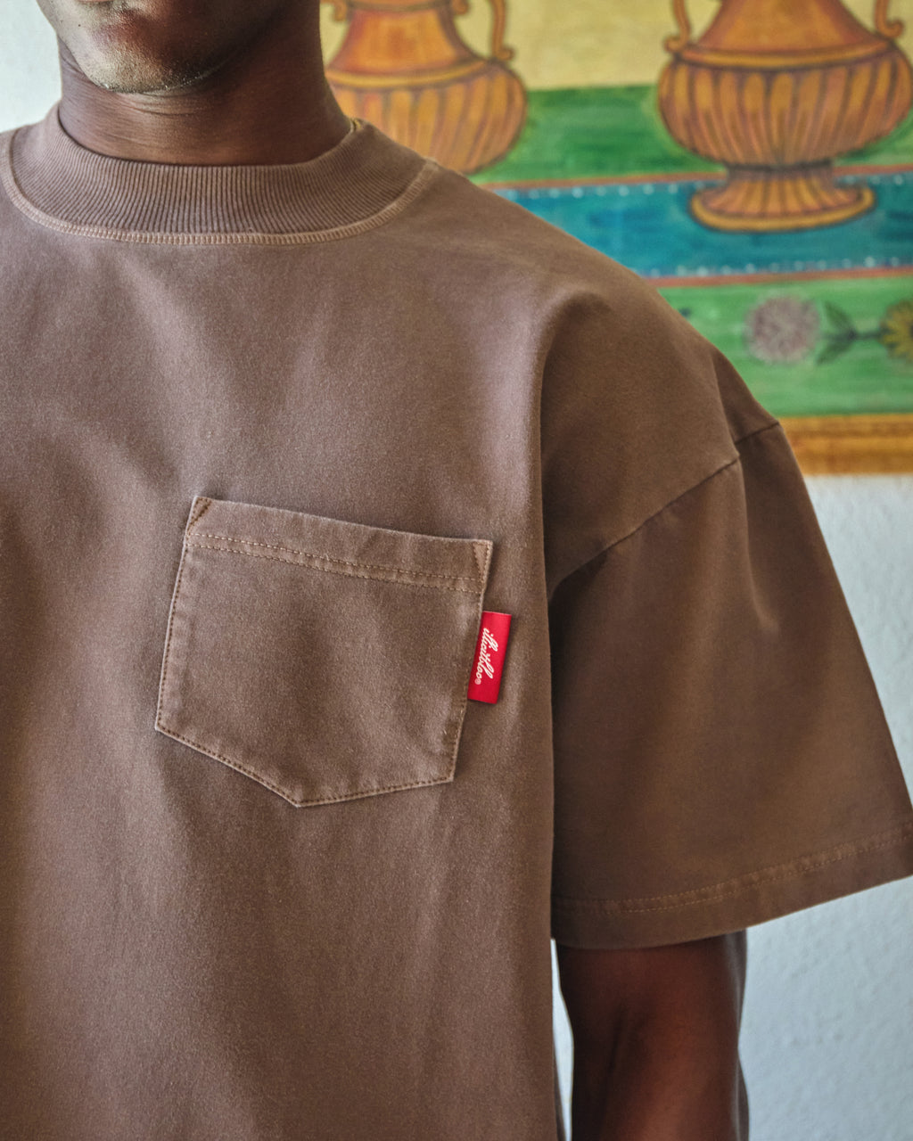Dept. Pocket T-shirt - Washed Brown