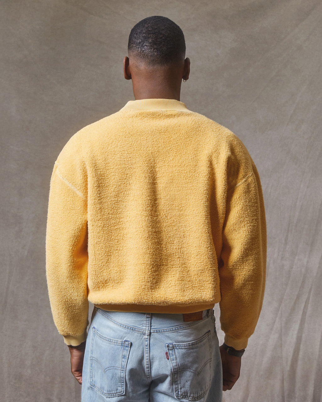 Reverse Spellout 1/4 Zip - Mimosa