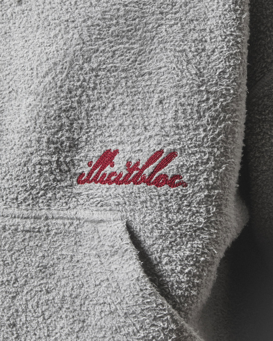 REVERSE BOX HOODIE - POWDER GREY