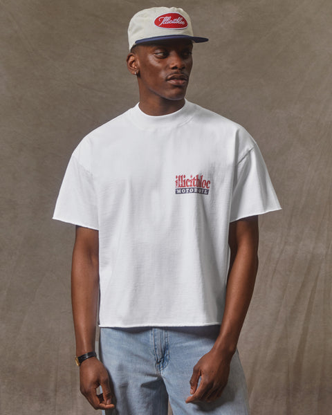 MAG RAW HEM T-SHIRT - WHITE