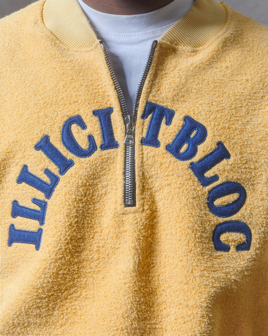 REVERSE SPELLOUT 1/4 ZIP - MIMOSA