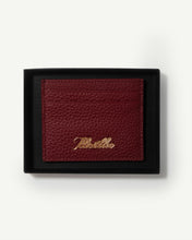 Load image into Gallery viewer, LEATHER CARD HOLDER - BURGUNDY
