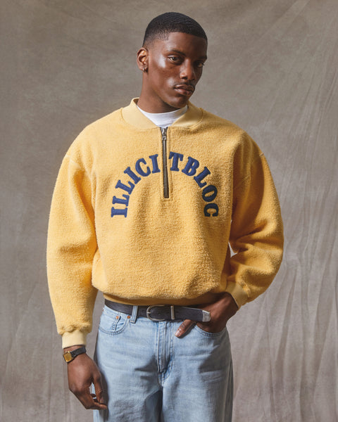 REVERSE SPELLOUT 1/4 ZIP - MIMOSA