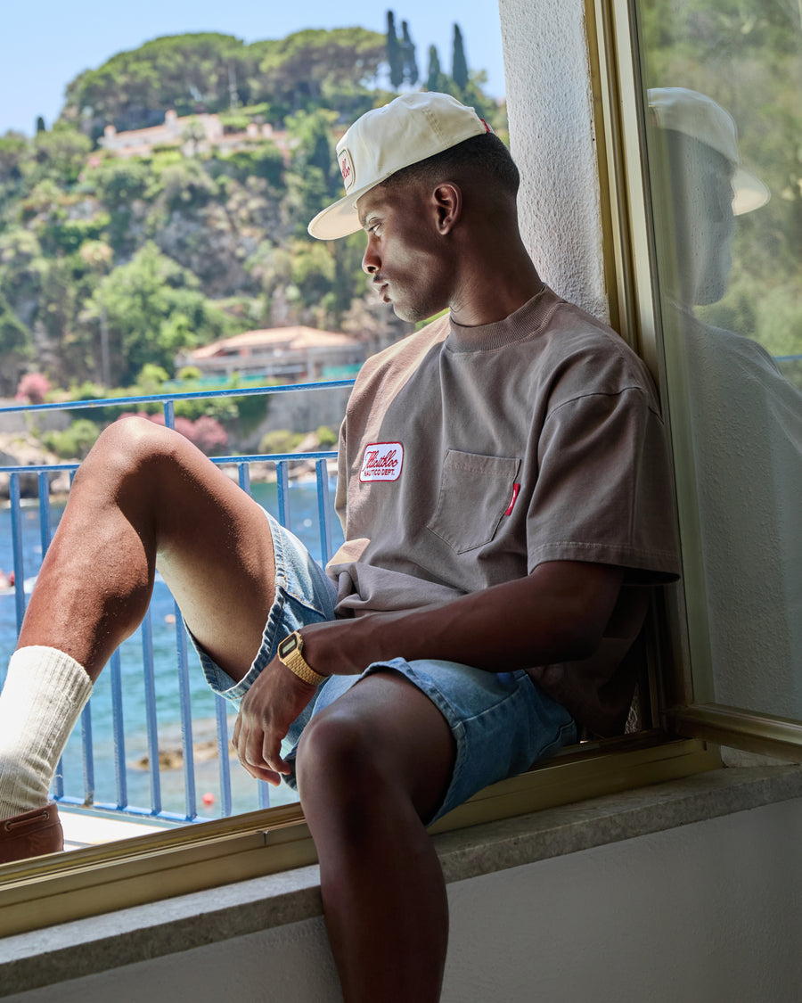 DEPT. POCKET T-SHIRT - WASHED BROWN