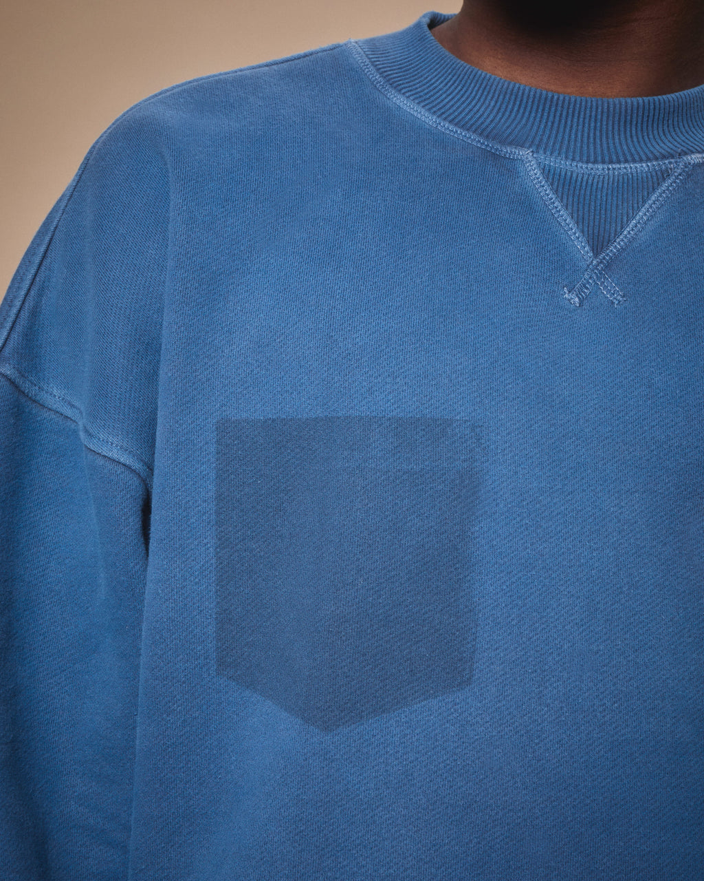 LEATHERS IRONWEAVE™ FADED POCKET SWEATSHIRT - CHORE BLUE