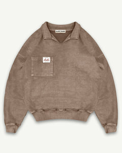 APRÈS DRILL TOP - WASHED BROWN