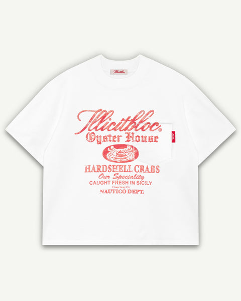 OYSTER HOUSE CLOUDWEAVE™ POCKET T-SHIRT - WHITE – Illicitbloc