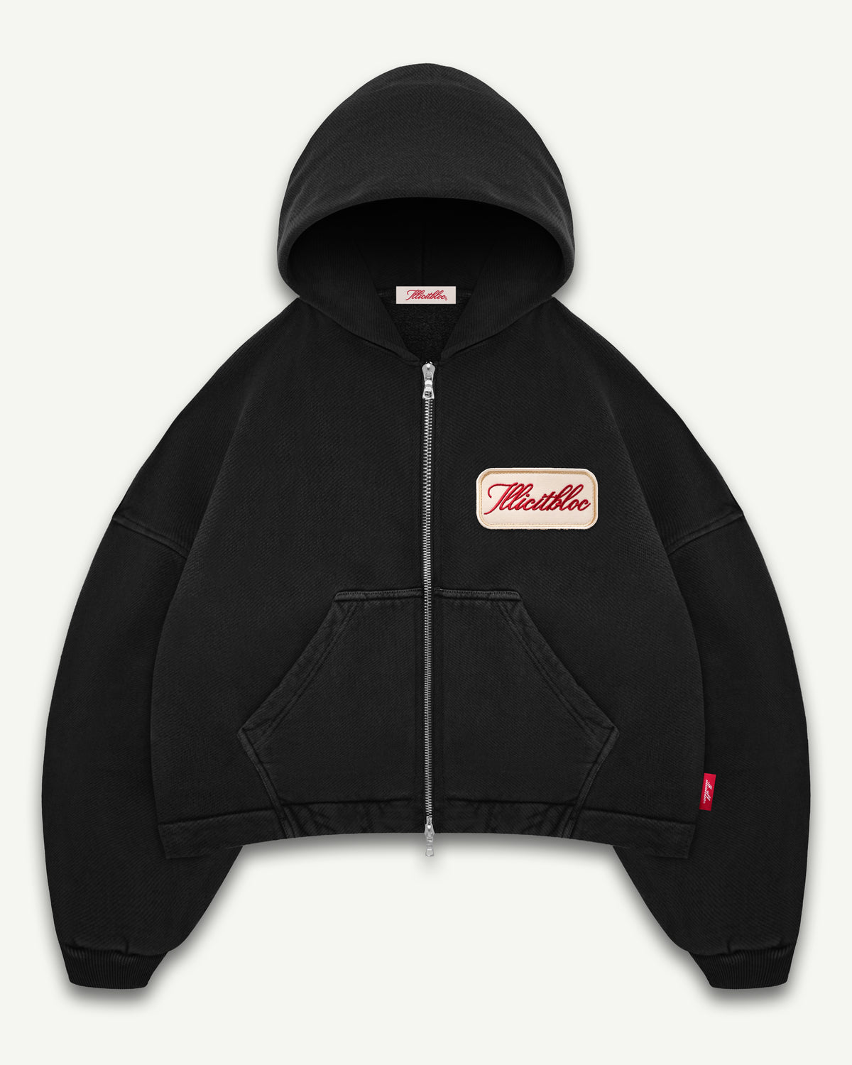 PATCHWORK TITANWEAVE™ ZIP HOODIE - BLACK – Illicitbloc