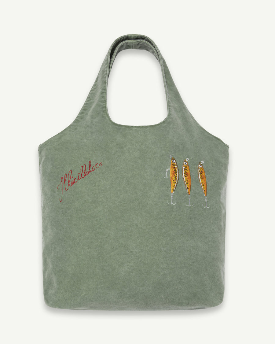 MOLESKIN BAIT TOTE BAG - MOSS GRAY