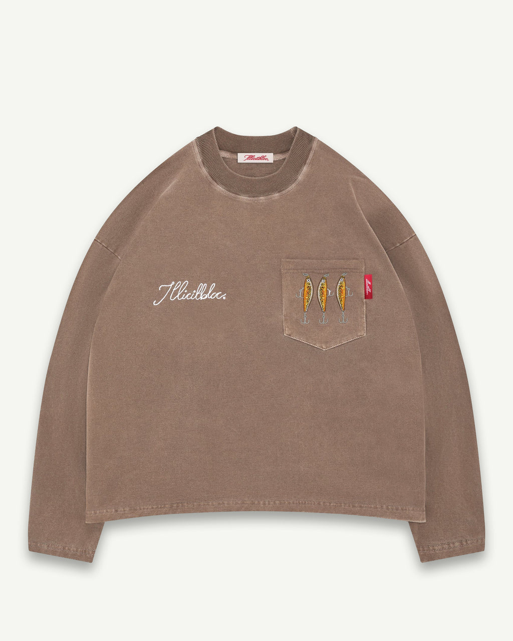 BAIT CLOUDWEAVE™ POCKET LONG SLEEVE T-SHIRT - WASHED BROWN
