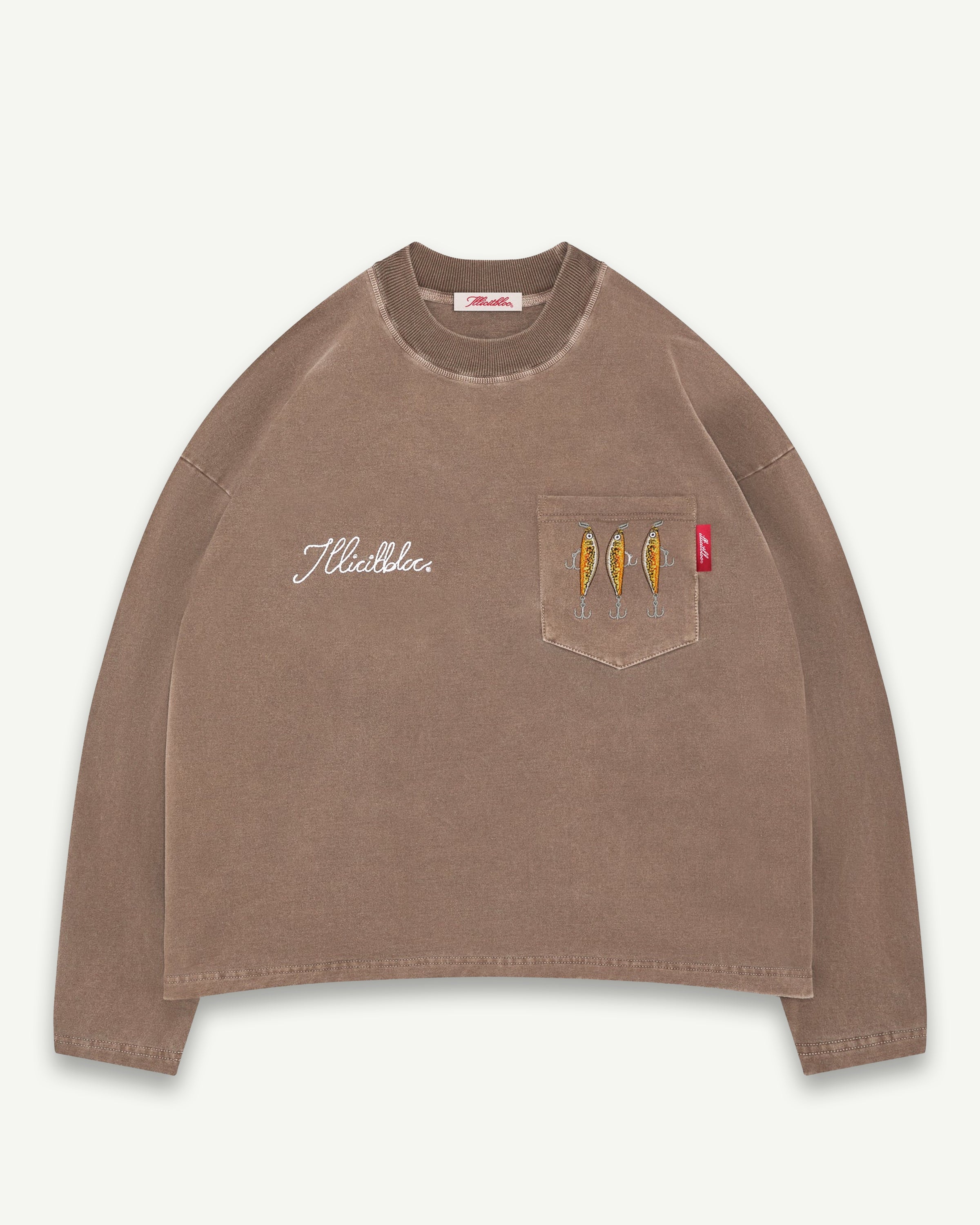 BAIT CLOUDWEAVE™ POCKET LONG SLEEVE T-SHIRT - WASHED BROWN