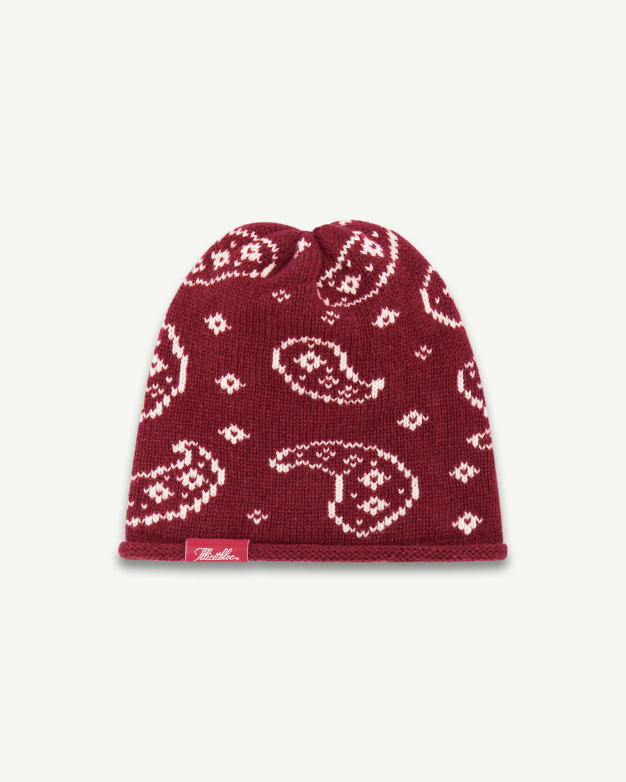 BANDANA ROLLBACK BEANIE - RED