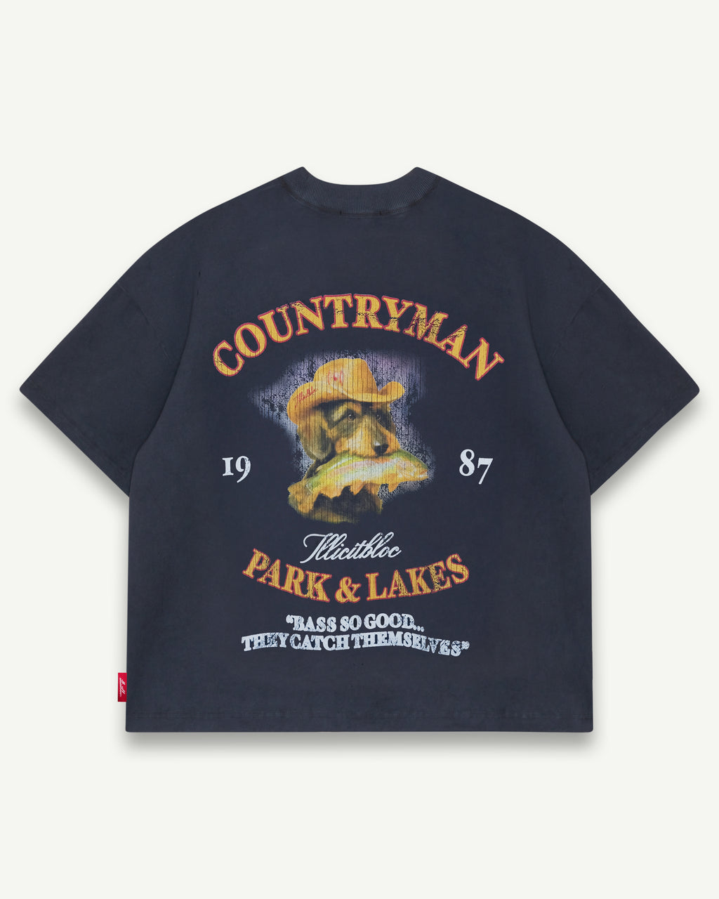 Bass Hound T-shirt - Vintage Black