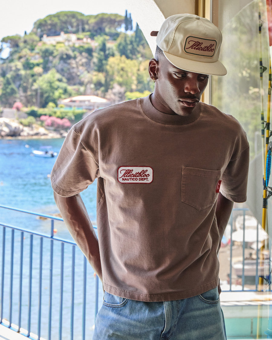 DEPT. POCKET T-SHIRT - WASHED BROWN