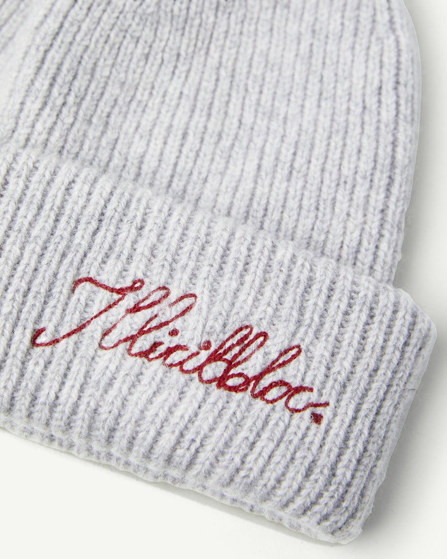 LAMBSWOOL ANGLER BEANIE - GREY
