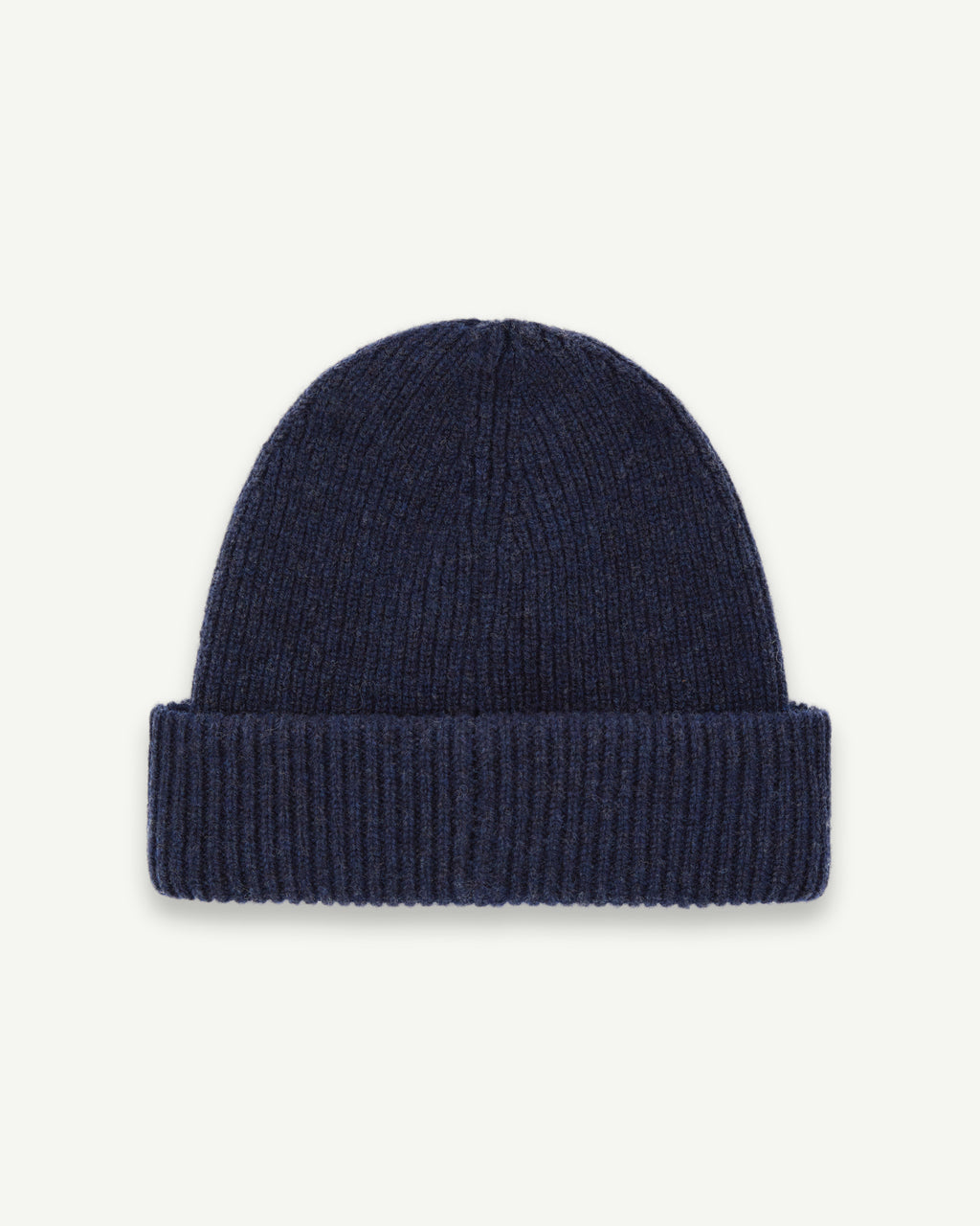 LAMBSWOOL ANGLER BEANIE - NAVY