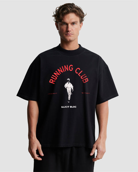 RUNNING CLUB T-SHIRT - BLACK