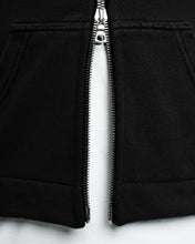 Load image into Gallery viewer, PATCHWORK ZIP HOODIE - BLACK
