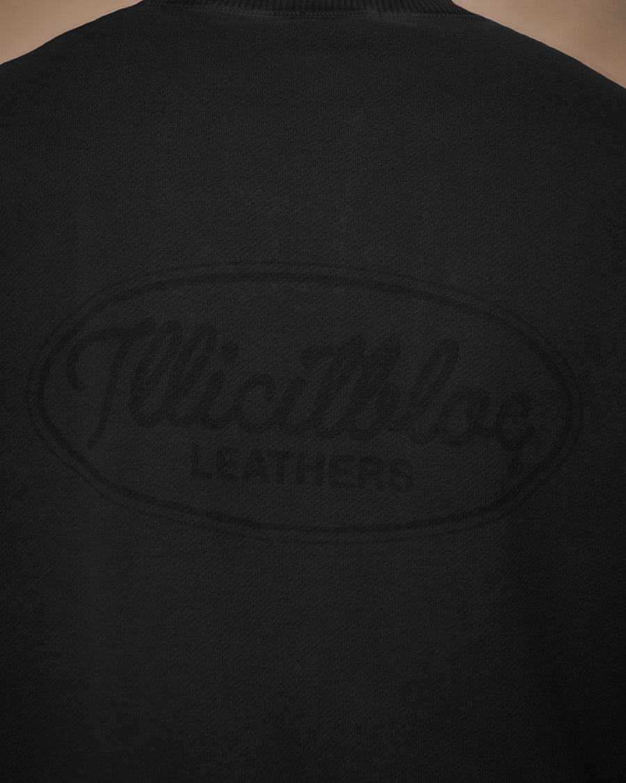 LEATHERS IRONWEAVE™ FADED POCKET SWEATSHIRT - BLACK