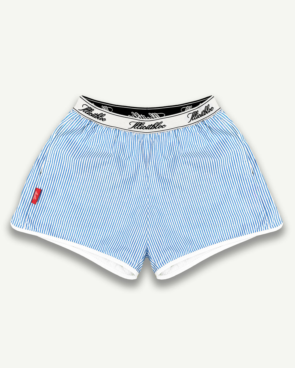 Poplin Sports Shorts - Blue/White