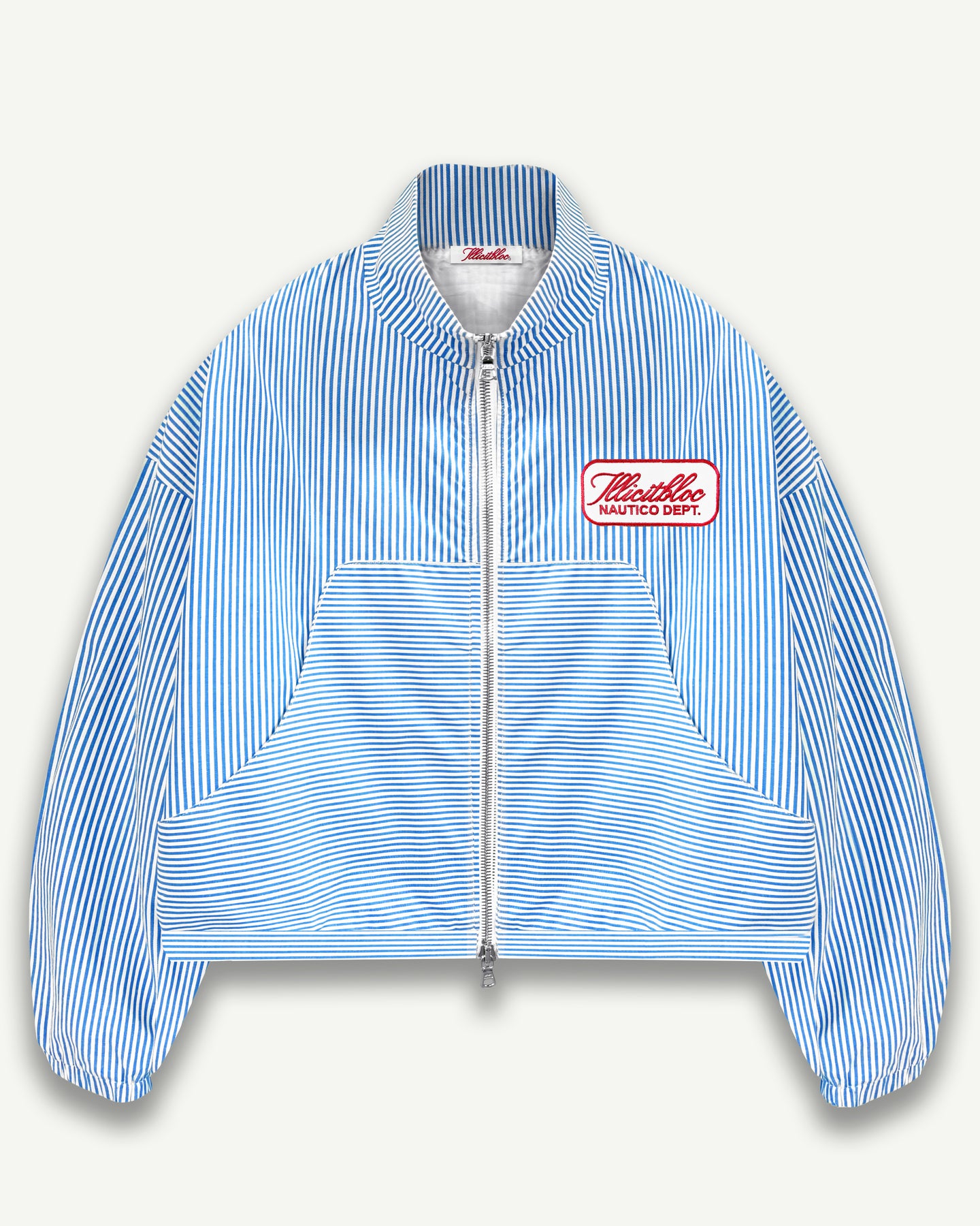 POPLIN DEPT. TRACK JACKET - BLUE/WHITE
