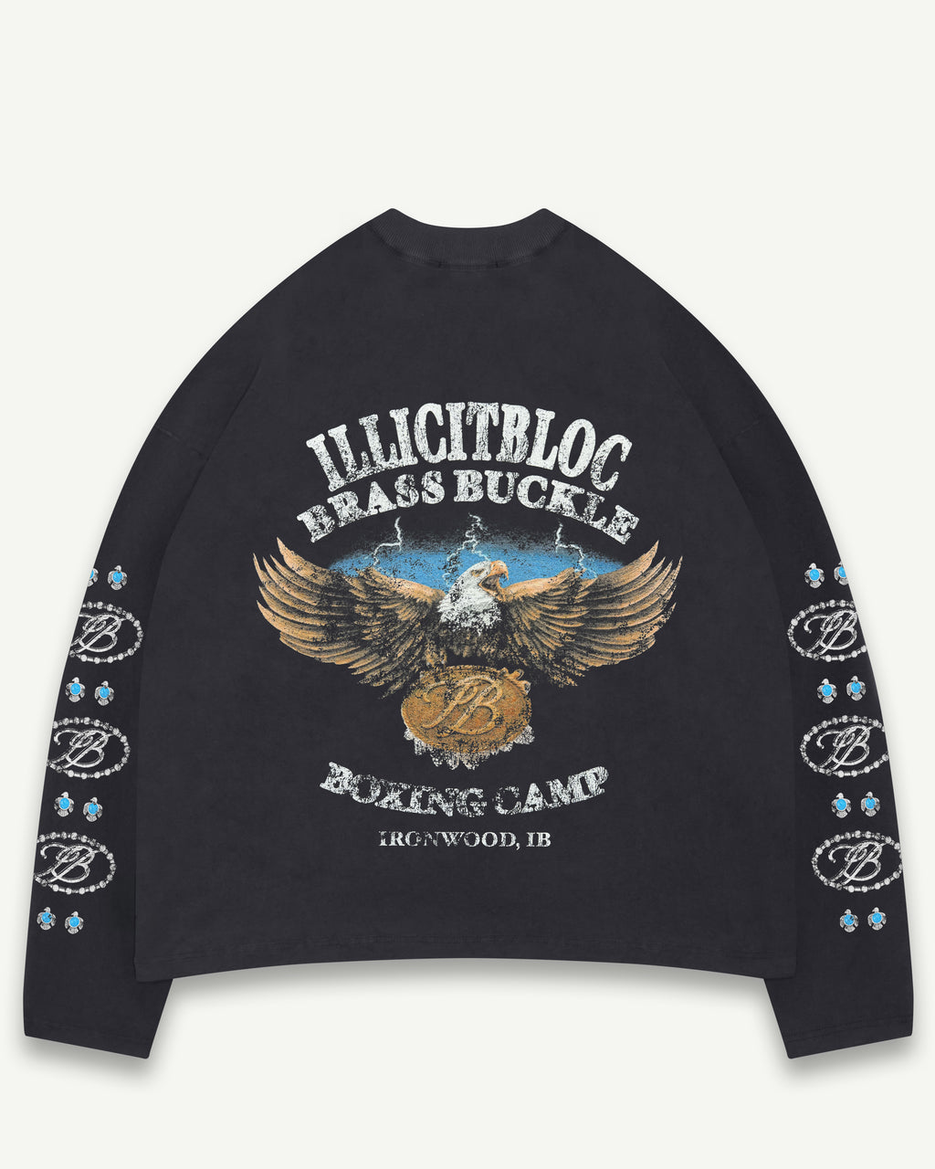 BRASS BUCKLE CLOUDWEAVE™ POCKET LONG SLEEVE T-SHIRT - VINTAGE BLACK