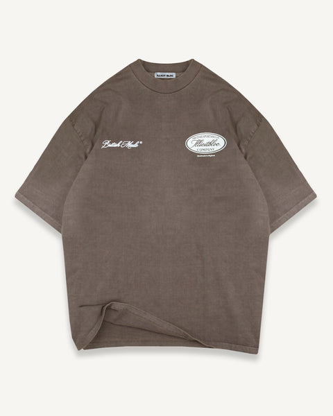 COMPANY STAMP T-SHIRT - WASHED BROWN