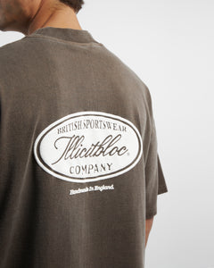 COMPANY STAMP T-SHIRT - WASHED BROWN