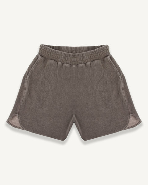 DRILL SHORTS - WASHED BROWN