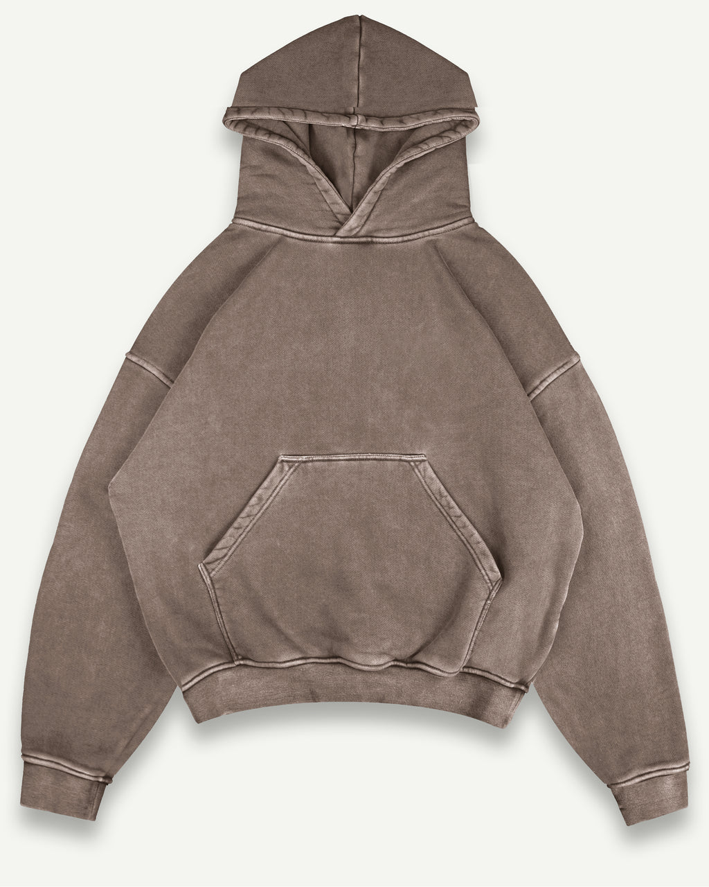 Blank Hoodie - Washed Brown