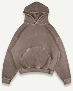 BLANK HOODIE - WASHED BROWN