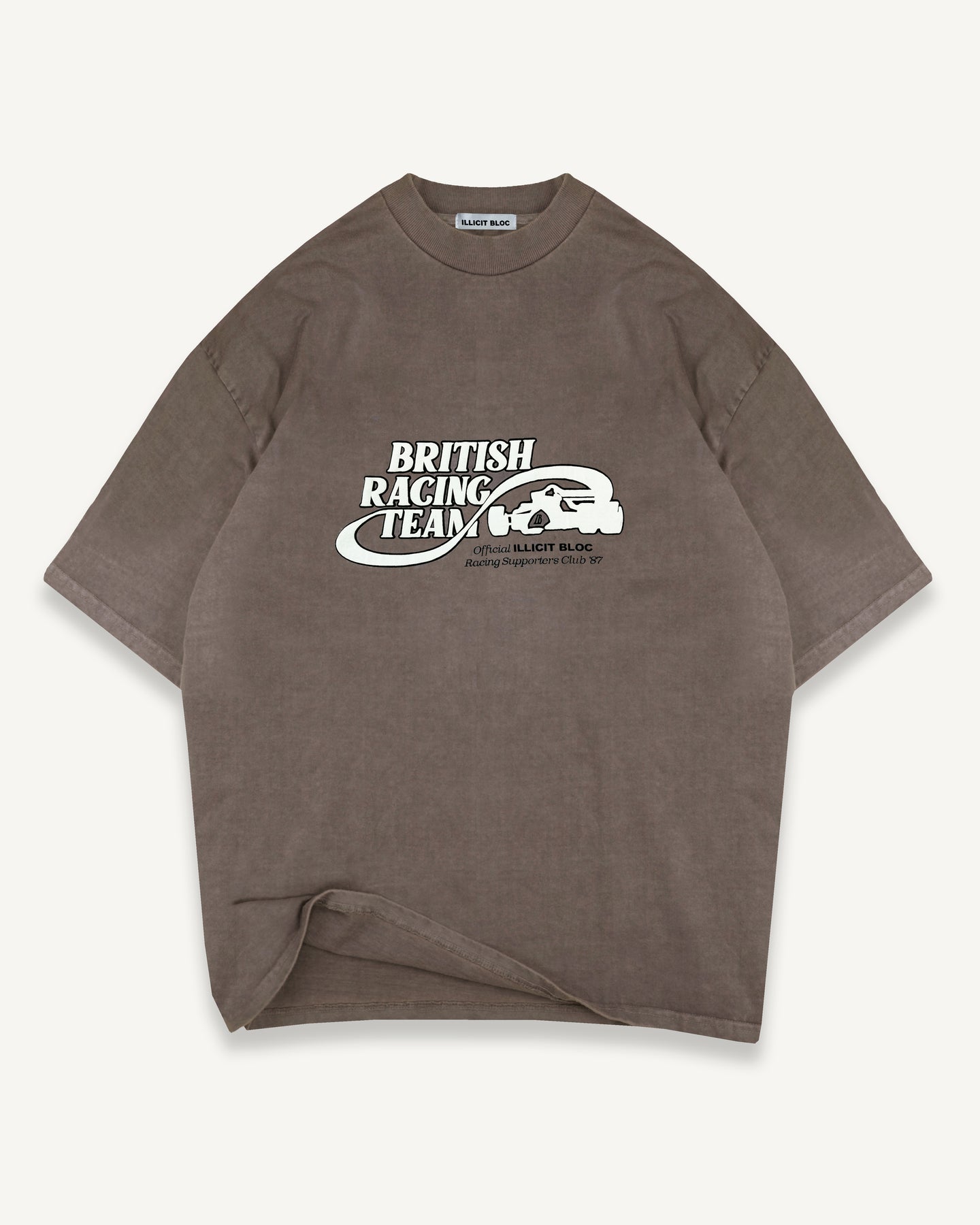RACE MERCH T-SHIRT - WASHED BROWN