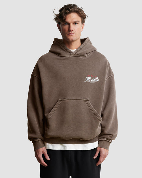 SILHOUETTE HOODIE - WASHED BROWN